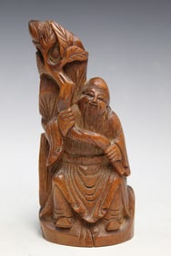 Chinese Carved Bamboo of an Old Man