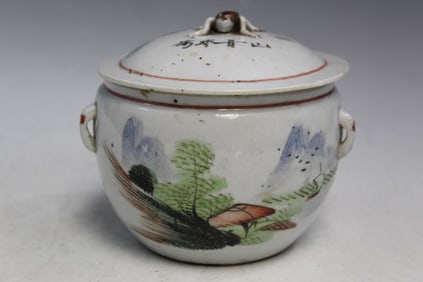 Chinese Famille Rose Porcelain Covered Jar