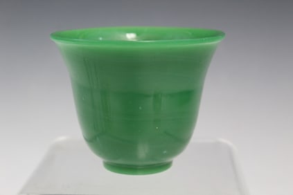 Chinese Green Peking Glass Cup