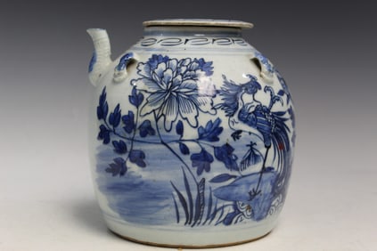 Chinese Blue and White Porcelain Teapot