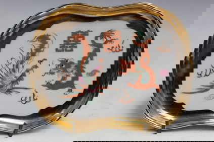 Chinese Porcelain Double Happiness Dish