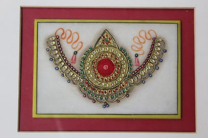 Indian Art on Stone Plaque