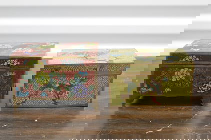 Two Chinese Cloisonne Boxes