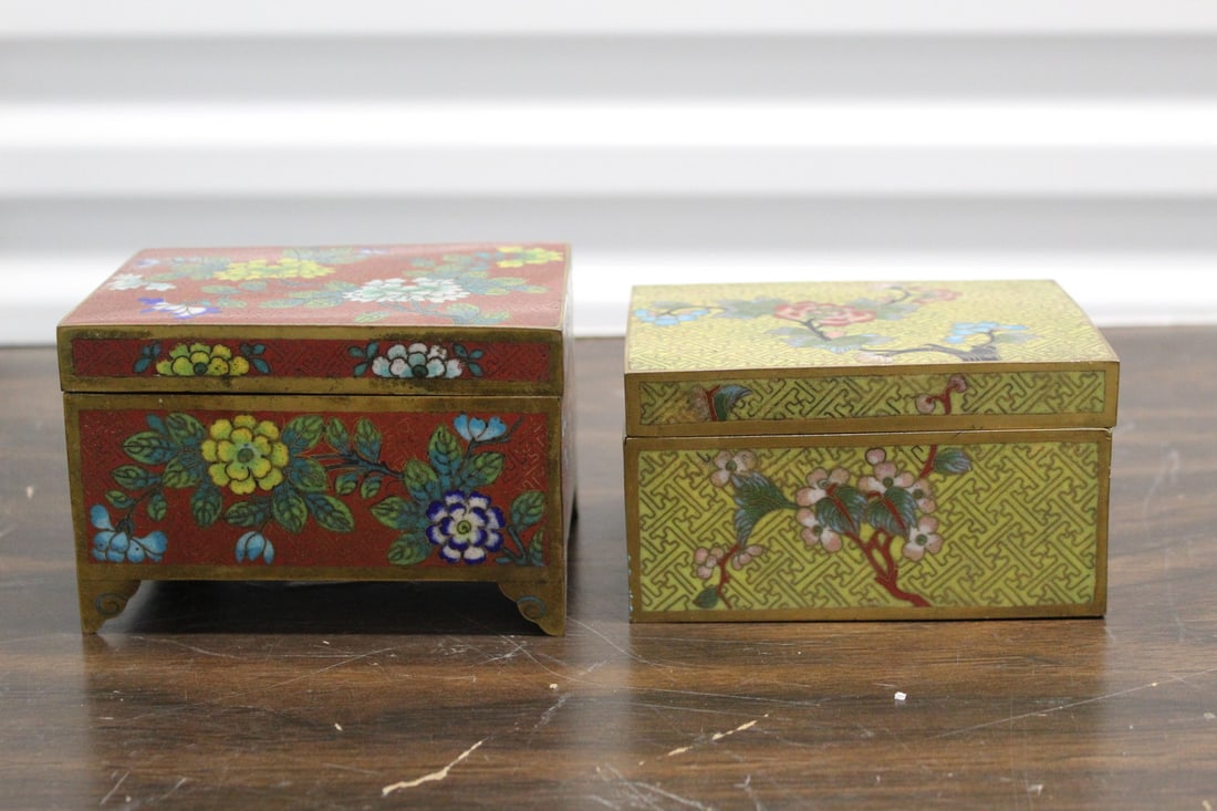Two Chinese Cloisonne Boxes (1 of 9)