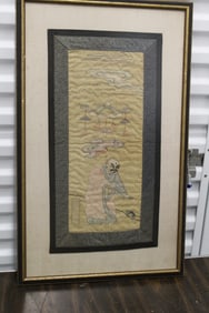 Chinese Framed Kesi Panel of a Monk