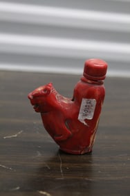 Chinse Carved Red Coral Snuff Bottle