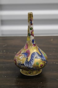 Chinese "Clobbered" Porcelain Dragon Vase, Possibly Kangxi.