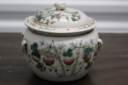 Chinese Famille Rose Porcelain Covered Jar