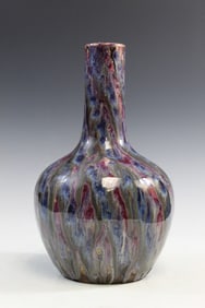 Chinese Flambe Glazed Porcelain Vase