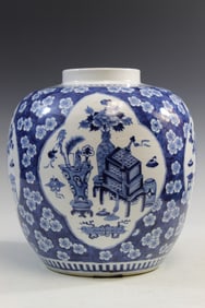 Chinese Blue and White Porcelain Ginger Jar
