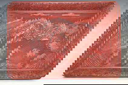 Chinese Cinnabar Tray