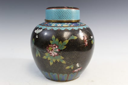 Chinese Cloisonne Ginger Jar
