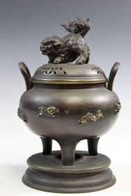 Japanese Bronze Incense Burner