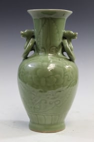 Chinese Celadon Glaze Porcelain Vase