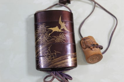 Japanese Gold Lacquered Inro Box