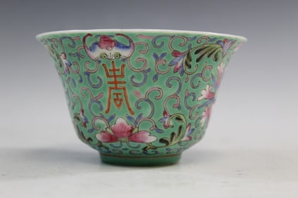 Chinese Famille Rose Porcelain Cup