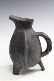 Chinese Black Pottery Ewer