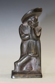 Lazy Pedro Hubley USA 493 Old Cast Iron Bookend.