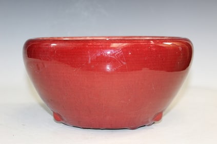 Chinese Red Glazed Incense Burner