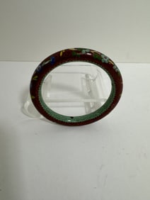 Vintage red cloisonne bangle