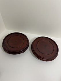 Lot of two wooden bases