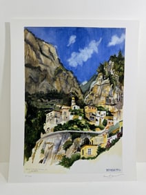 Tony Bennett, "Positano, Italia" signed limited edition lithograph