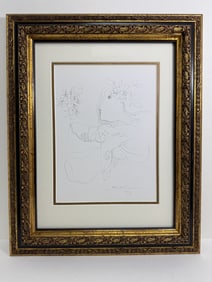 Sunol Alvar original pencil drawing signed