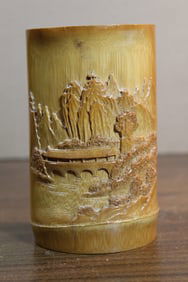 Chinese Carved Bamboo Brush Pot