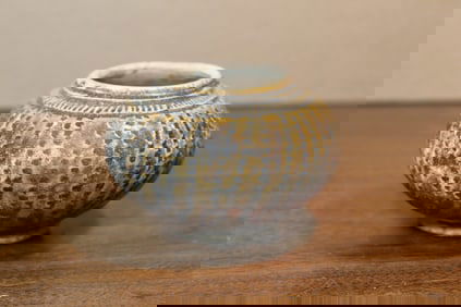 Antique Sawankhalok Brown Glazed Pottery Jarlet