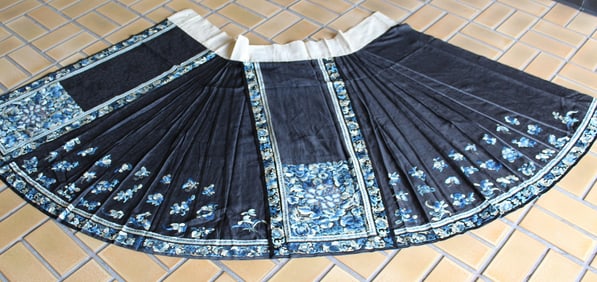 Chinese Silk Brocade Embroidery Lady's Skirt