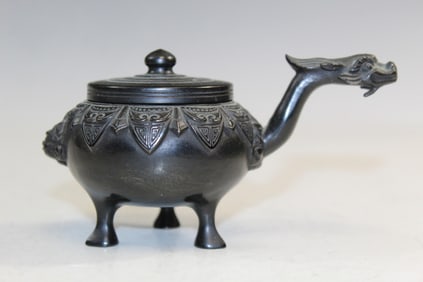 Japanese Dragon Bronze Incense Burner