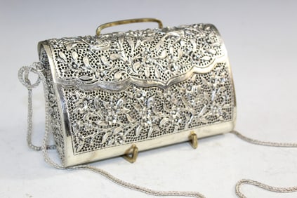 Asian Silver Clutch