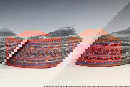 Two Chinese Ethnic Miao Hats