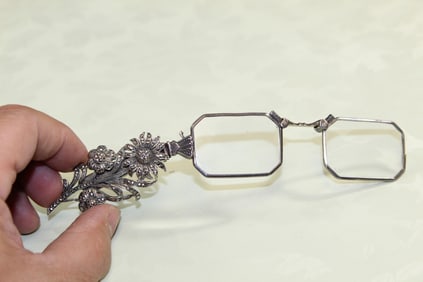 Vintage Silver Magnifying Glass