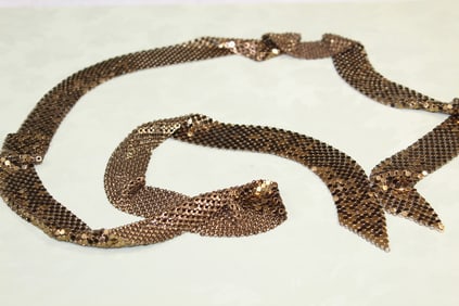 Gold Tone Mesh Sash