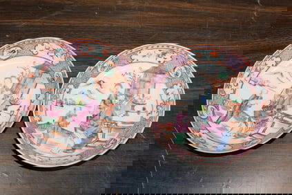 Two Chinese Export Famille Rose Porcelain Dishes