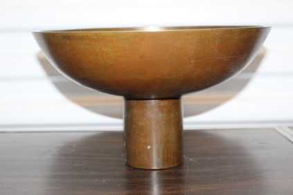 Chinese Bronze Stem Bowl