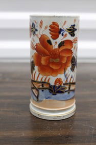 Vintage English Ironstone Pottery Vase Imari Style