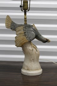 Alabaster Eagle Statue Lamp