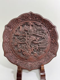 Chinese cinnabar plate