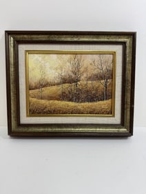 David Knowlton original oil painting- forest scene