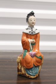 Chinese Famille Rose Porcelain Figure of a Lady