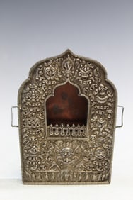 Tibetan Silver and Copper Buddha Shrine