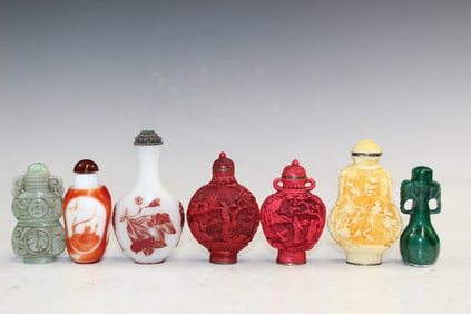 Seven Chinese Snuff Bottles