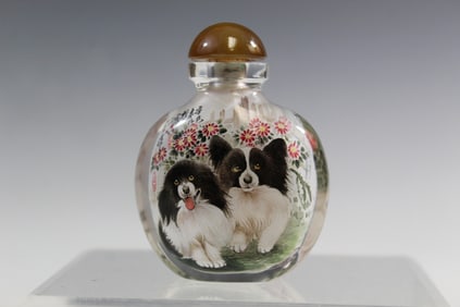 Chinese Reverse Painting Glass Snuff Bottle