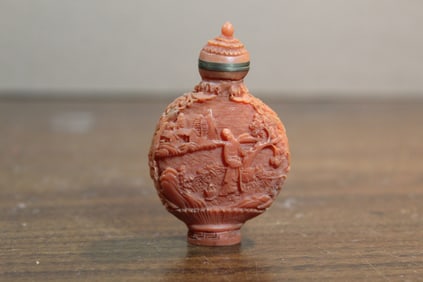 Coral Color Snuff Bottle