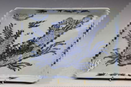 Chinese Blue and White Porcelain Tea Tray