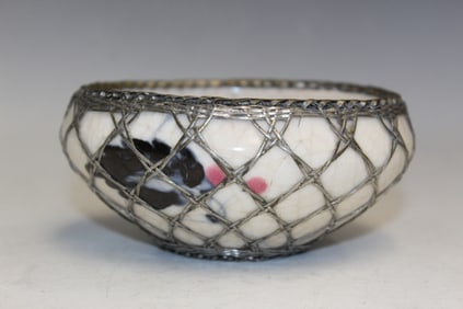 Asian Crackle Glaze Porcelain Bowl