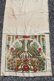 Wool Needlework Wall Hanging.