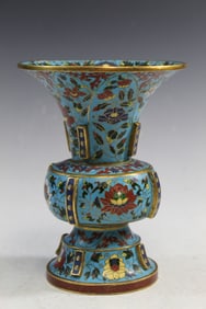 Chinese Cloisonne Gu Vase